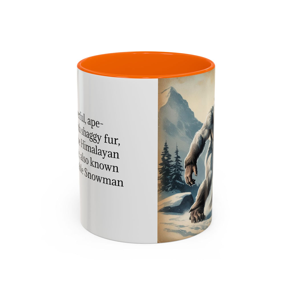 Abominable Snowman Ceramic Mug: Yeti Coffee Cup, Himalayan Mountain Cryptid, Bigfoot Camping Gift