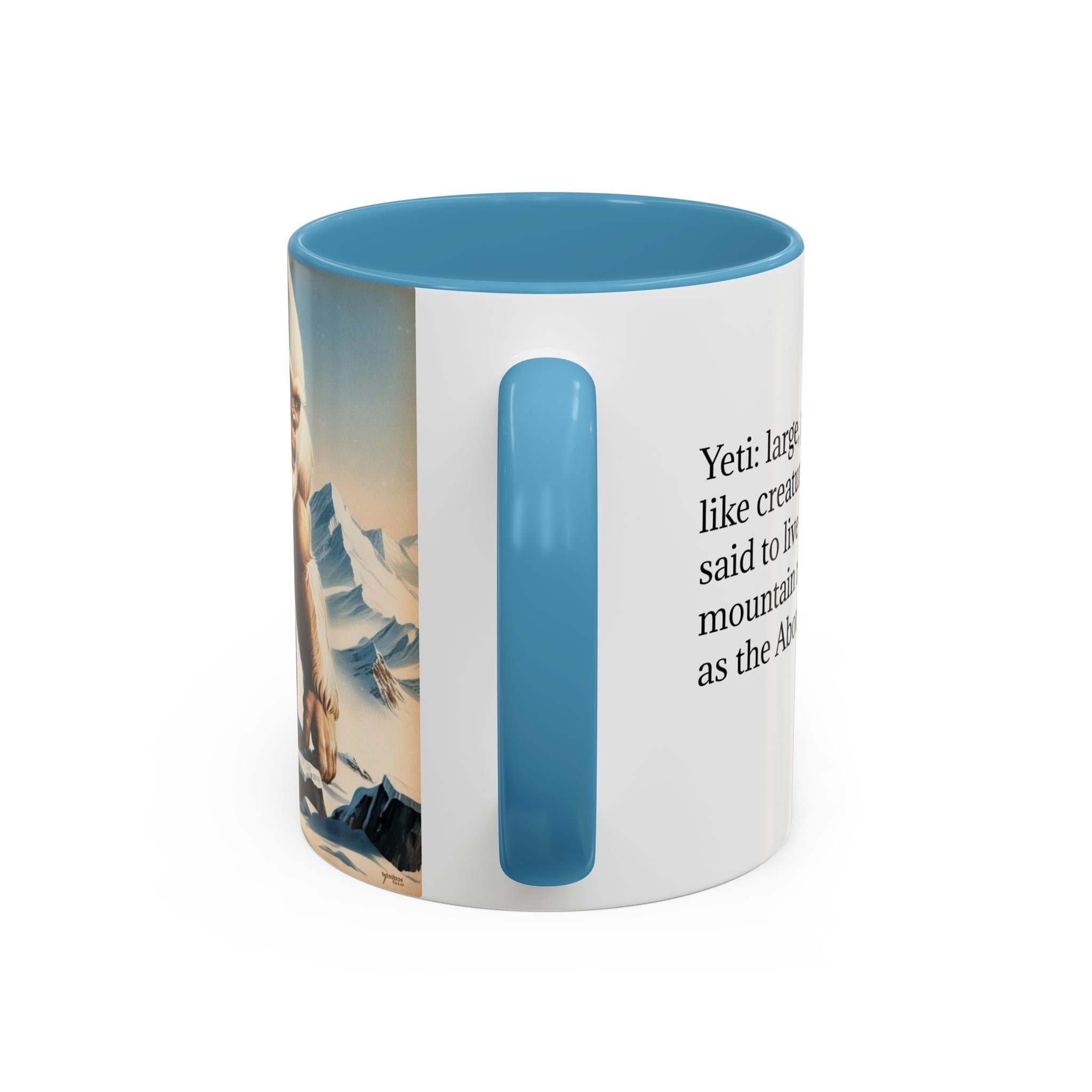 Abominable Snowman Coffee Mug: Himalayan Mountain Yeti, Mythical Creature, Sasquatch Gift