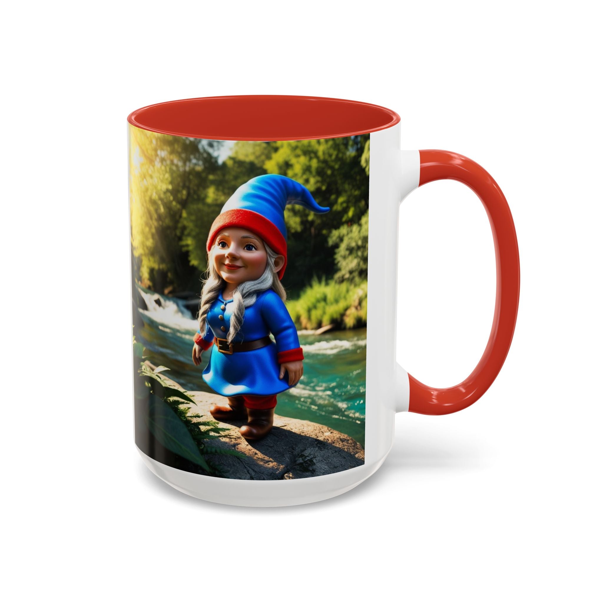 Gnome Coffee Mug:  Scandinavian Nisse, Nordic Folklore Gift, Enchanted Mushroom Garden