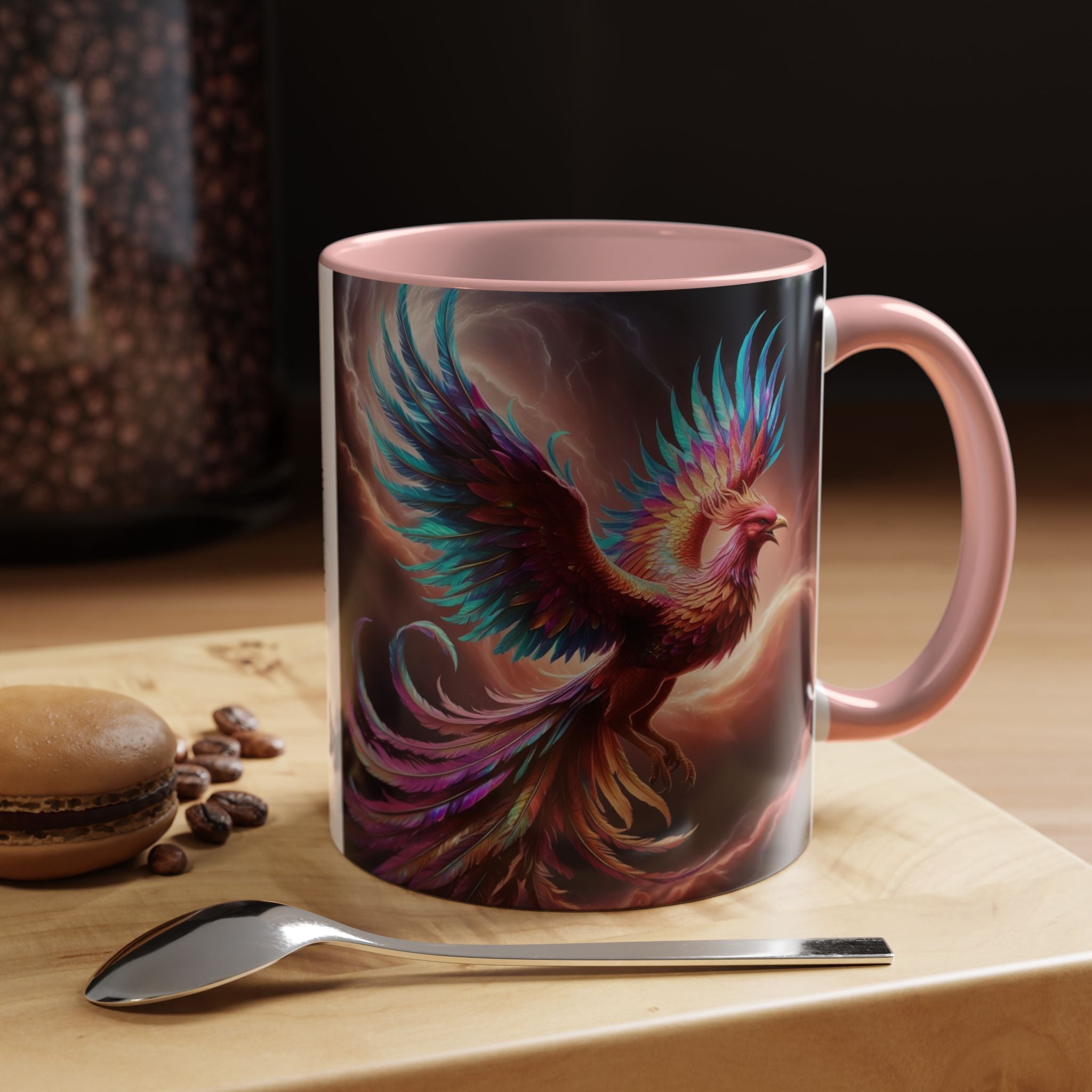 Phoenix Coffee Mug: Legendary Creature, Firebird Cryptid Coffee Cup, Renewal Rebirth