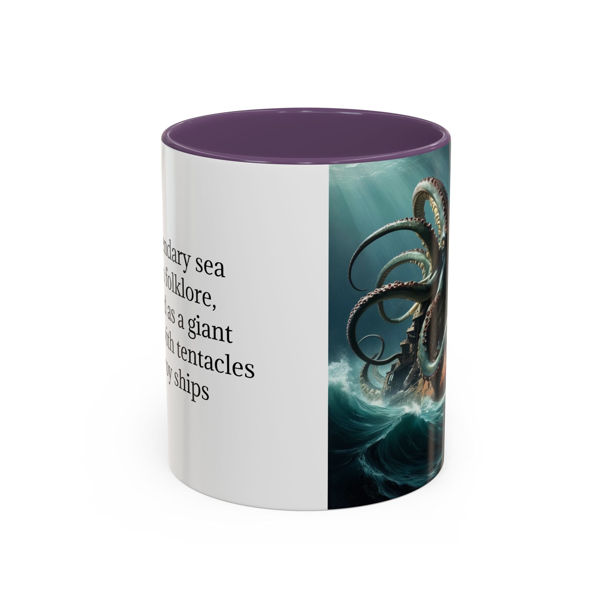 Kraken Coffee Mug: Giant Squid Coffee Cup, Legendary Monster, Nautical Gift