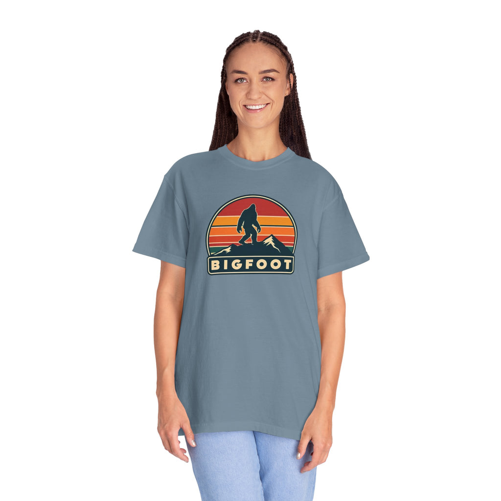 Bigfoot Shirt Comfort Colors® | Sasquatch Camping TShirt, Retro Graphic Tee, Cryptid Outdoor Clothing