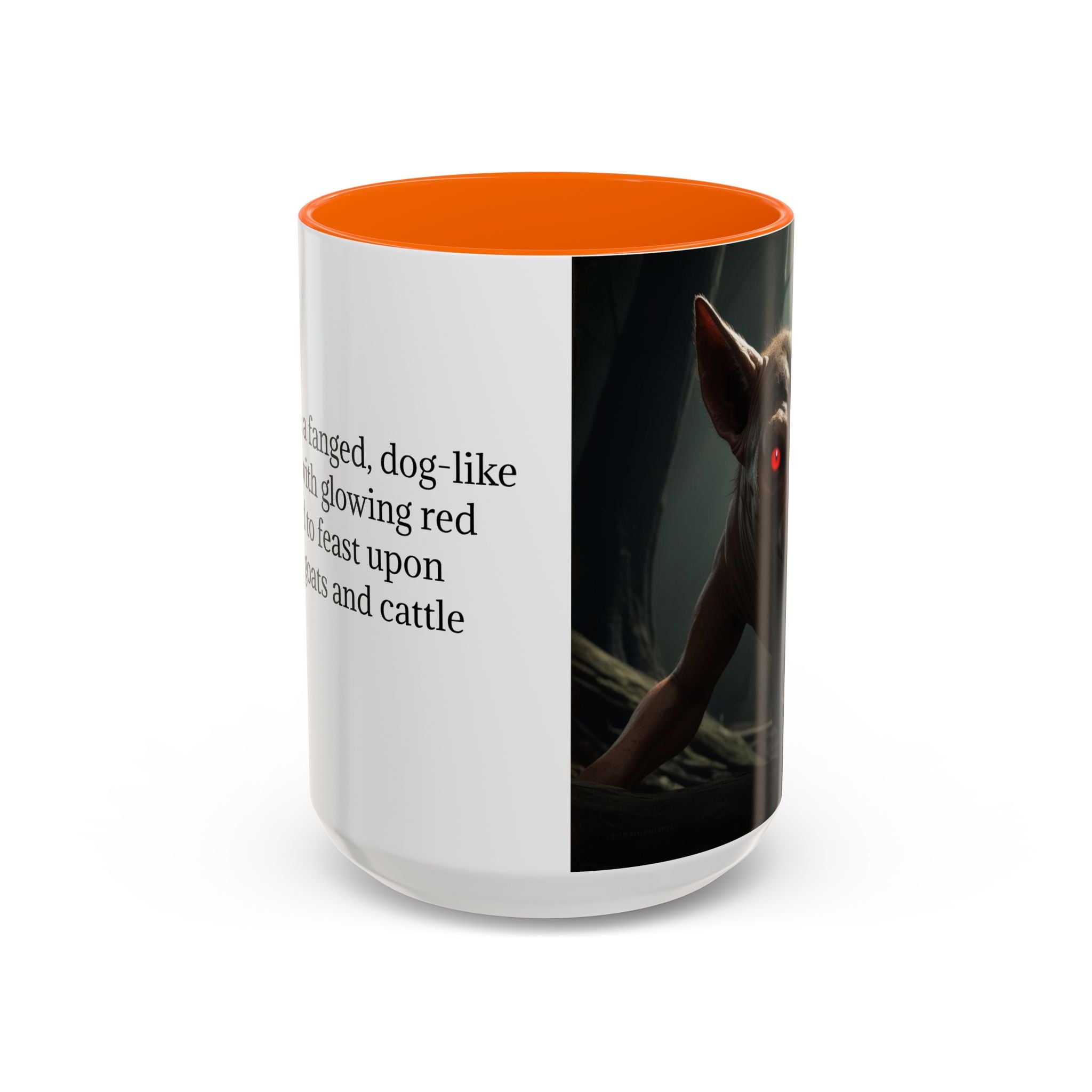 Chupacabra Coffee Cup Supernatural Beast, Mexican Folklore Gift, Mythical Canine Cryptid