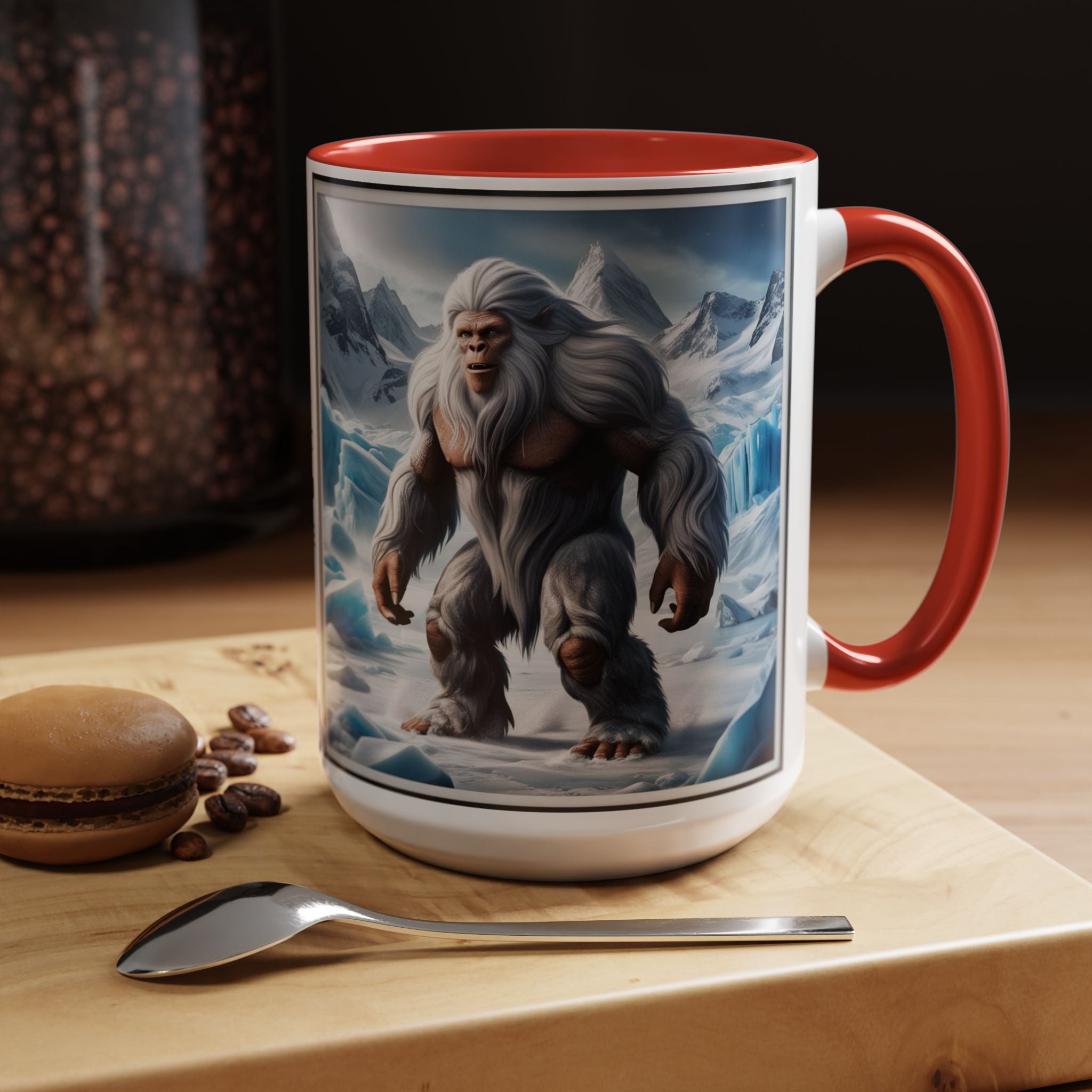 Yeti Coffee Mug: Abominable Snowman, Himalayan Mountain Cryptid, Bigfoot Camping Gift