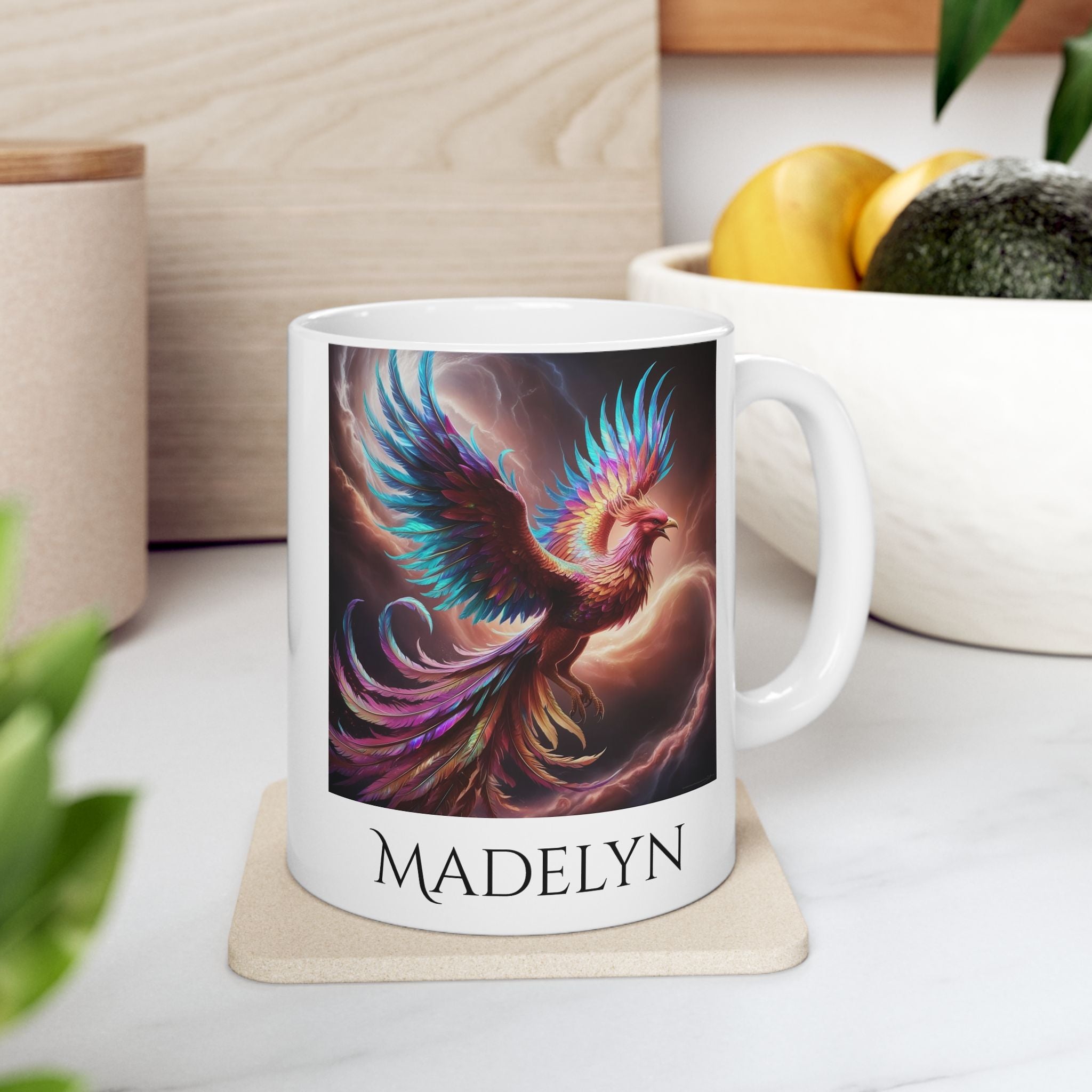 Personalized Phoenix Coffee Mug: Rise from the Ashes, Mythical Creature