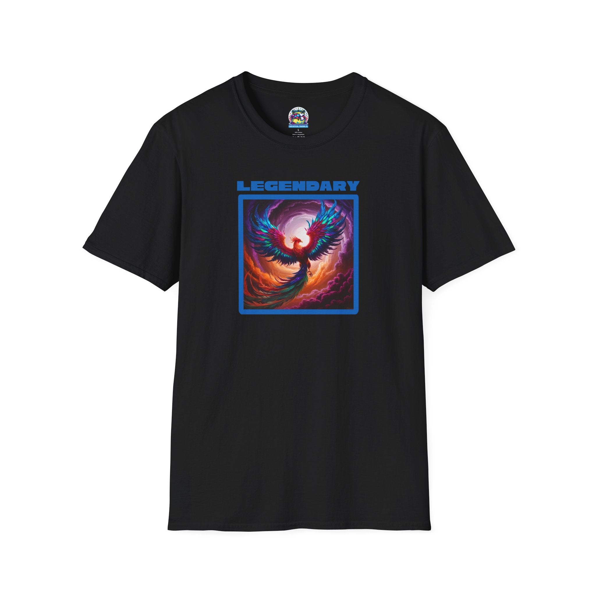 Phoenix Shirt: Rise from the Ashes, Soft Cotton T-Shirt, Legendary Graphic Tee (Blue)