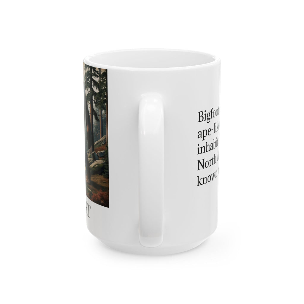 Personalized Bigfoot Coffee Cup: Sasquatch, Pacific Northwest Cryptid, Mythical Creature Mug