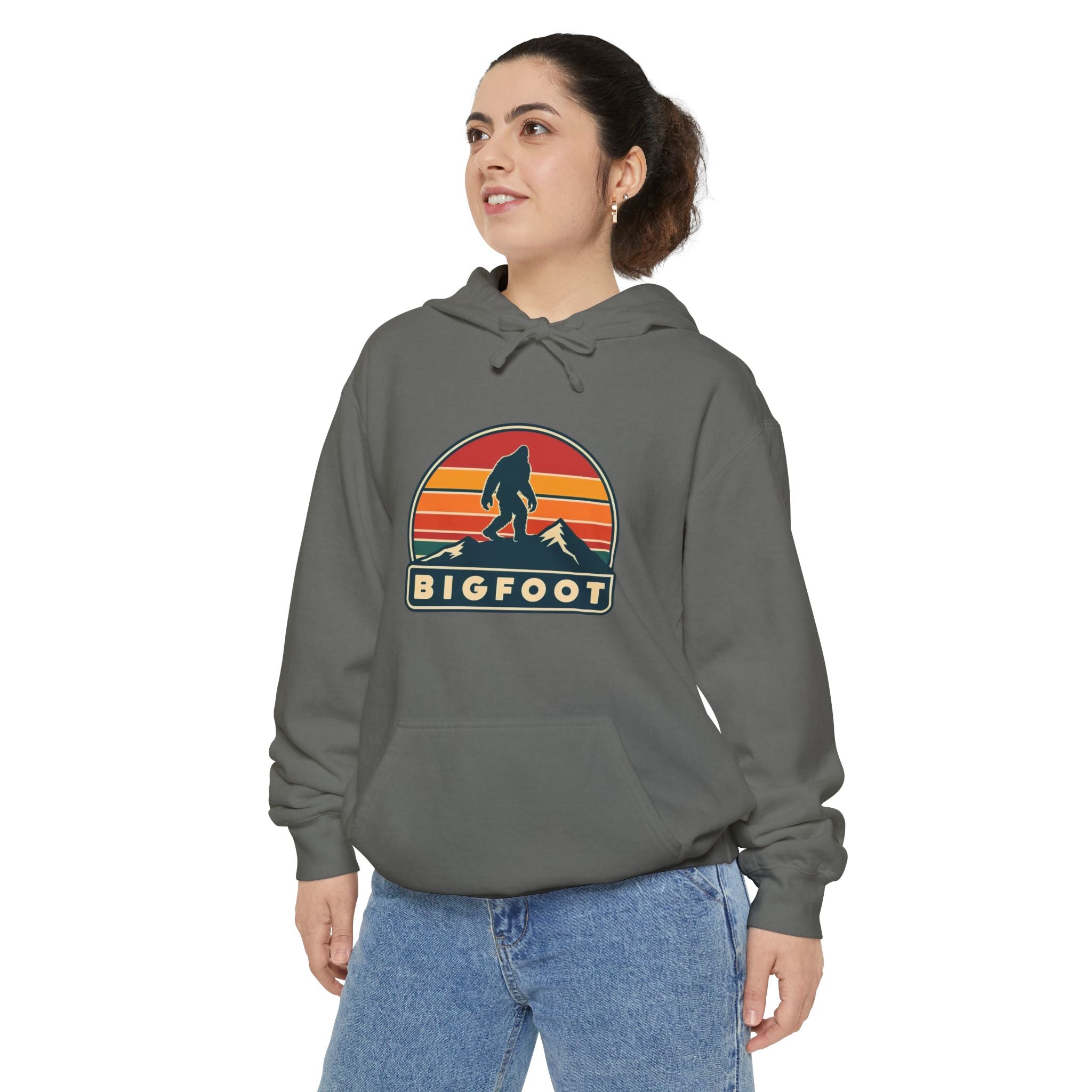 Bigfoot Hoodie Comfort Colors® | Sasquatch Sweatshirt, Cozy Unisex Pullover, Wilderness Adventure Apparel,