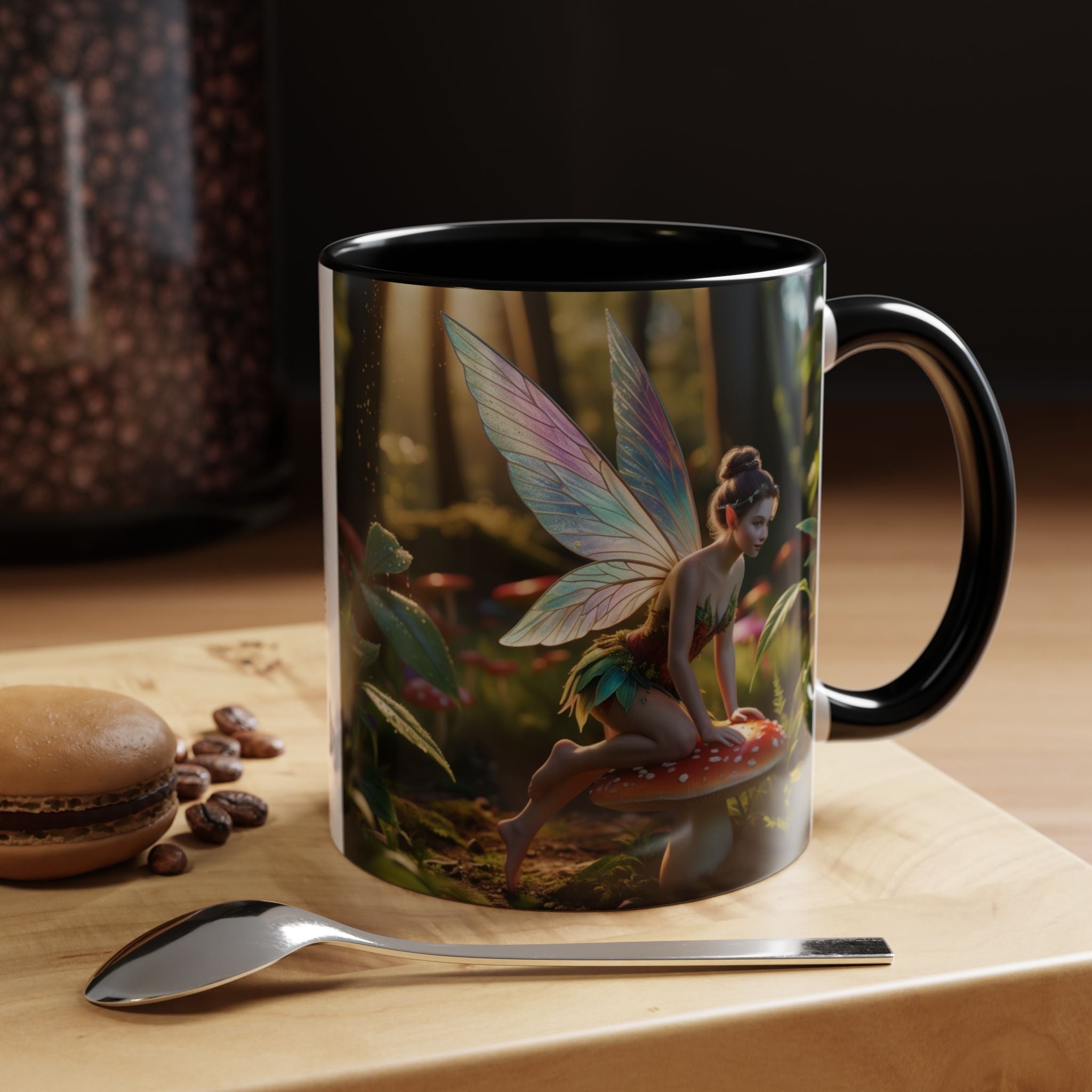 Fairy Coffee Mug: Whimsical Gift, Enchanted Toadstool Pixie Garden, Cottagecore Teacup