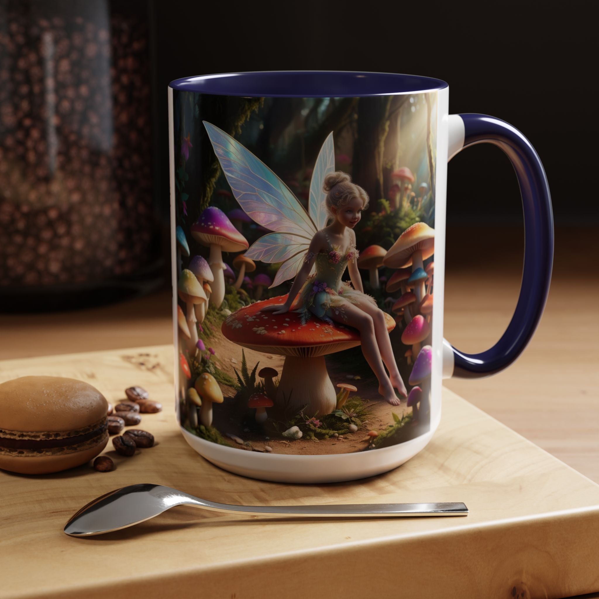 Fairy Garden Mug: Ceramic Toadstool Coffee Cup, Enchanted Forest Fantasy Gift