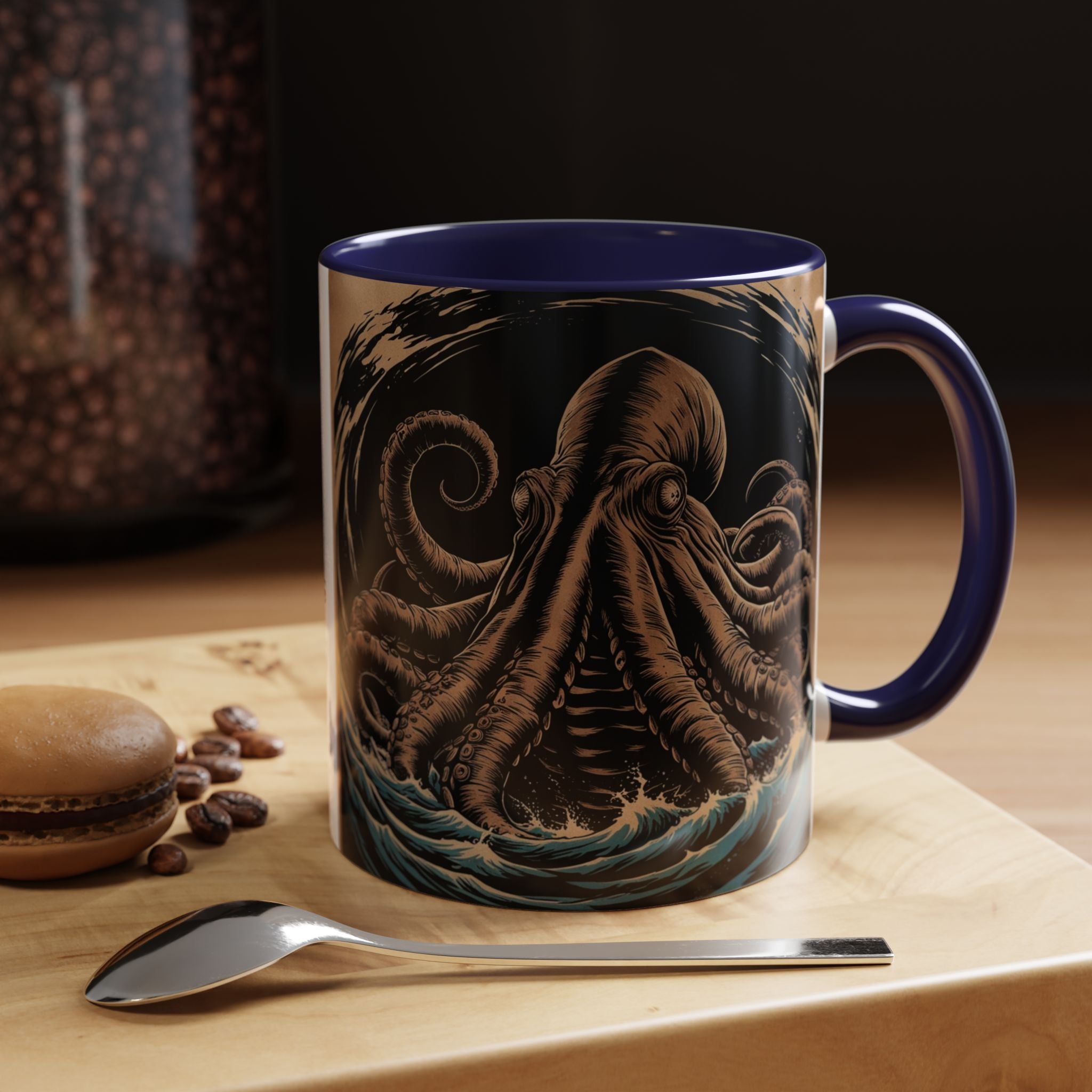 Kraken Coffee Mug: Giant Squid Coffee Cup, Sea Creature, Mugs for Men