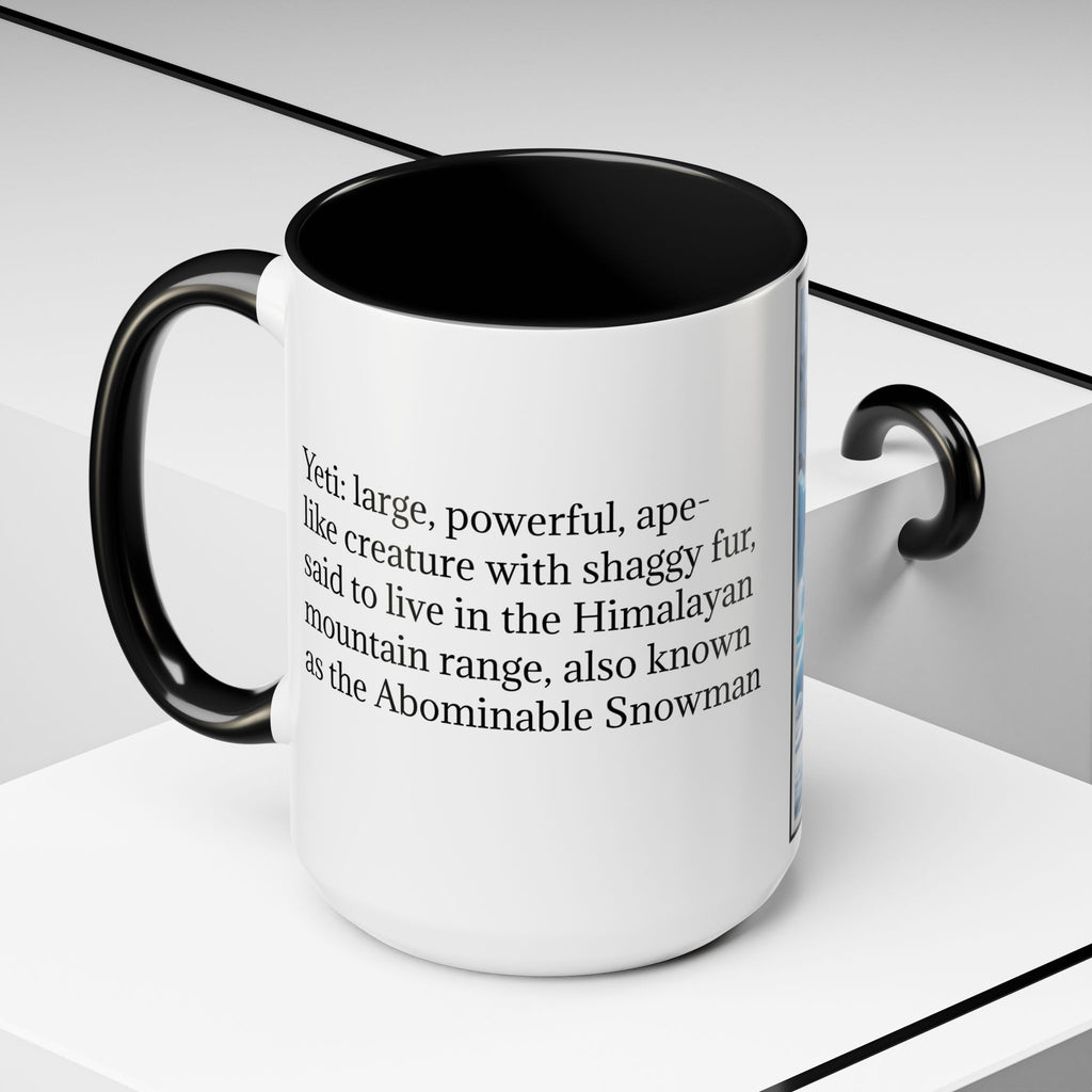 Yeti Coffee Mug: Abominable Snowman, Himalayan Mountain Cryptid, Bigfoot Camping Gift