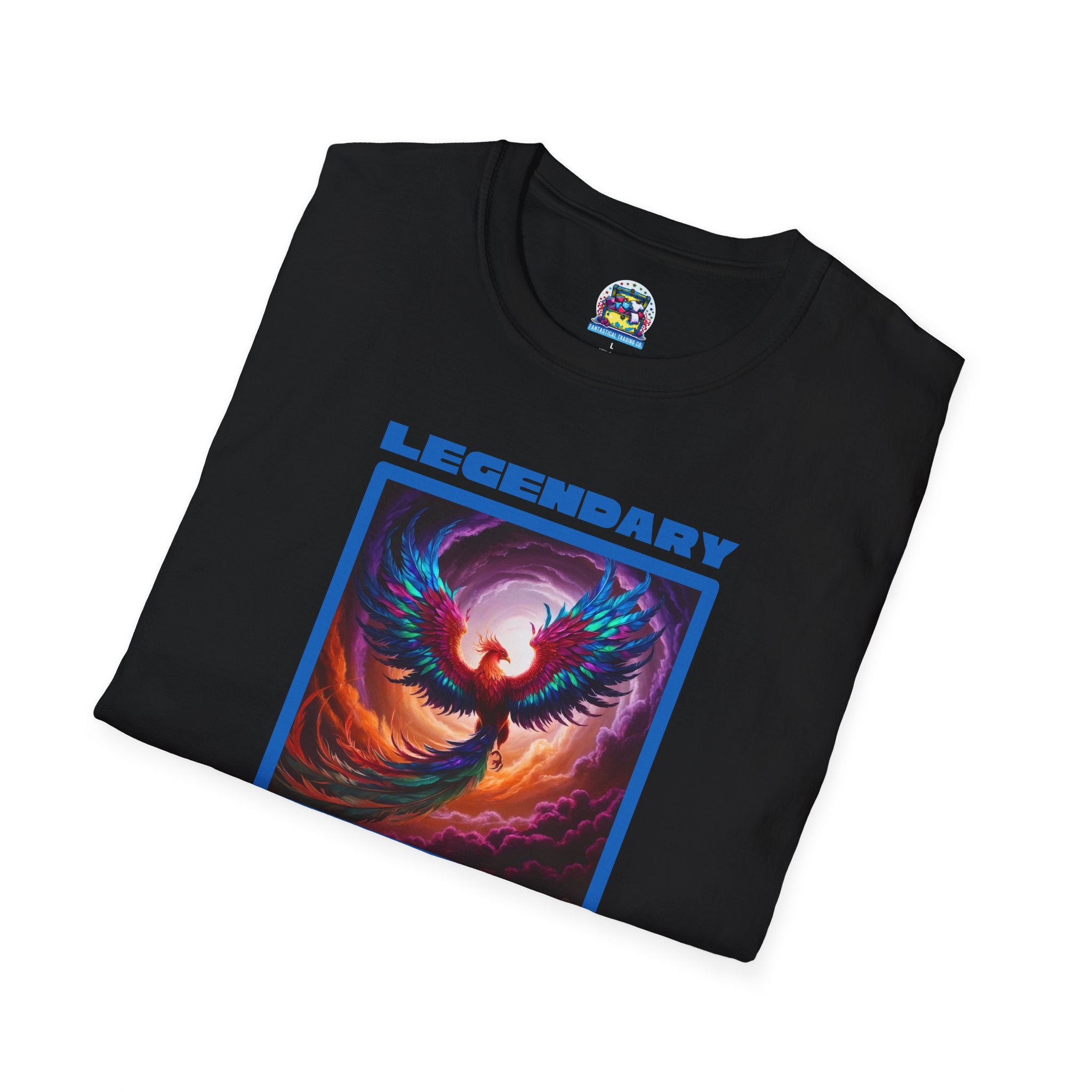 Phoenix Shirt: Rise from the Ashes, Soft Cotton T-Shirt, Legendary Graphic Tee (Blue)