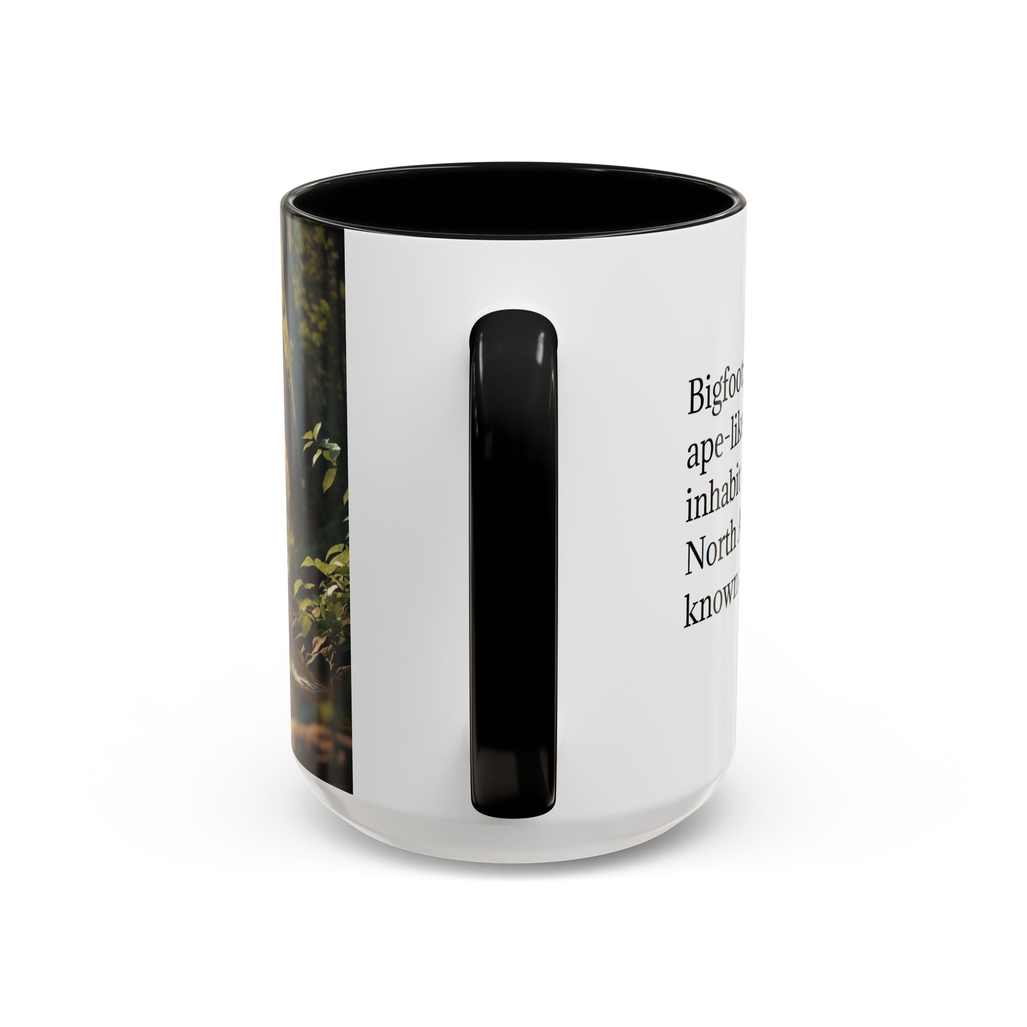 Bigfoot Coffee Mug: Sasquatch, Forest Cryptid, Mythical Creature, Camping Gift