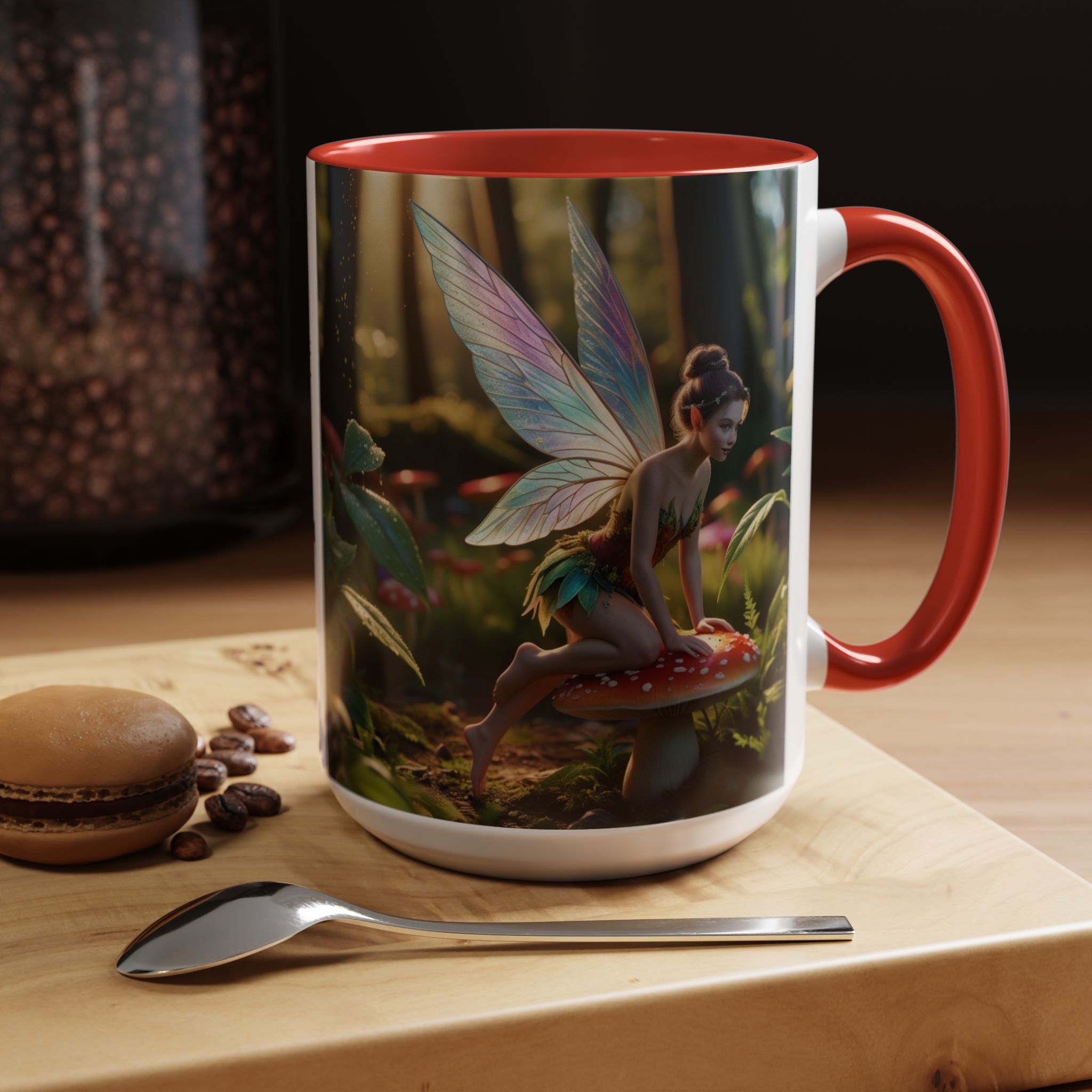 Fairy Coffee Mug: Whimsical Gift, Enchanted Toadstool Pixie Garden, Cottagecore Teacup