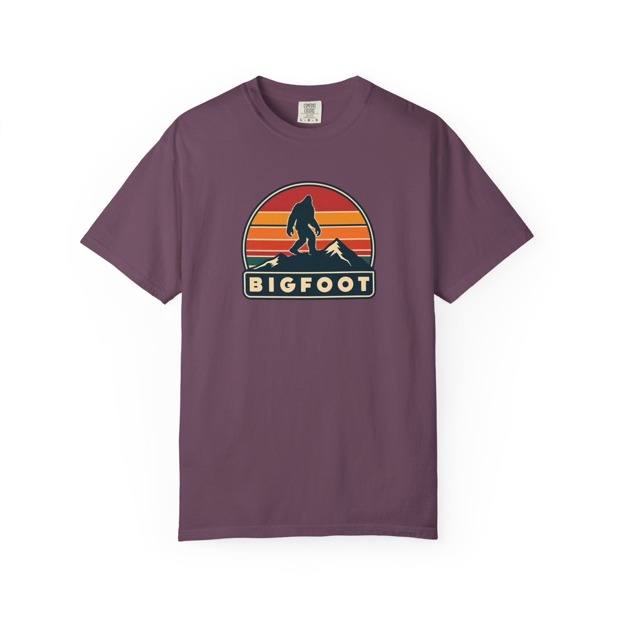 Bigfoot Shirt Comfort Colors® | Sasquatch Camping TShirt, Retro Graphic Tee, Cryptid Outdoor Clothing