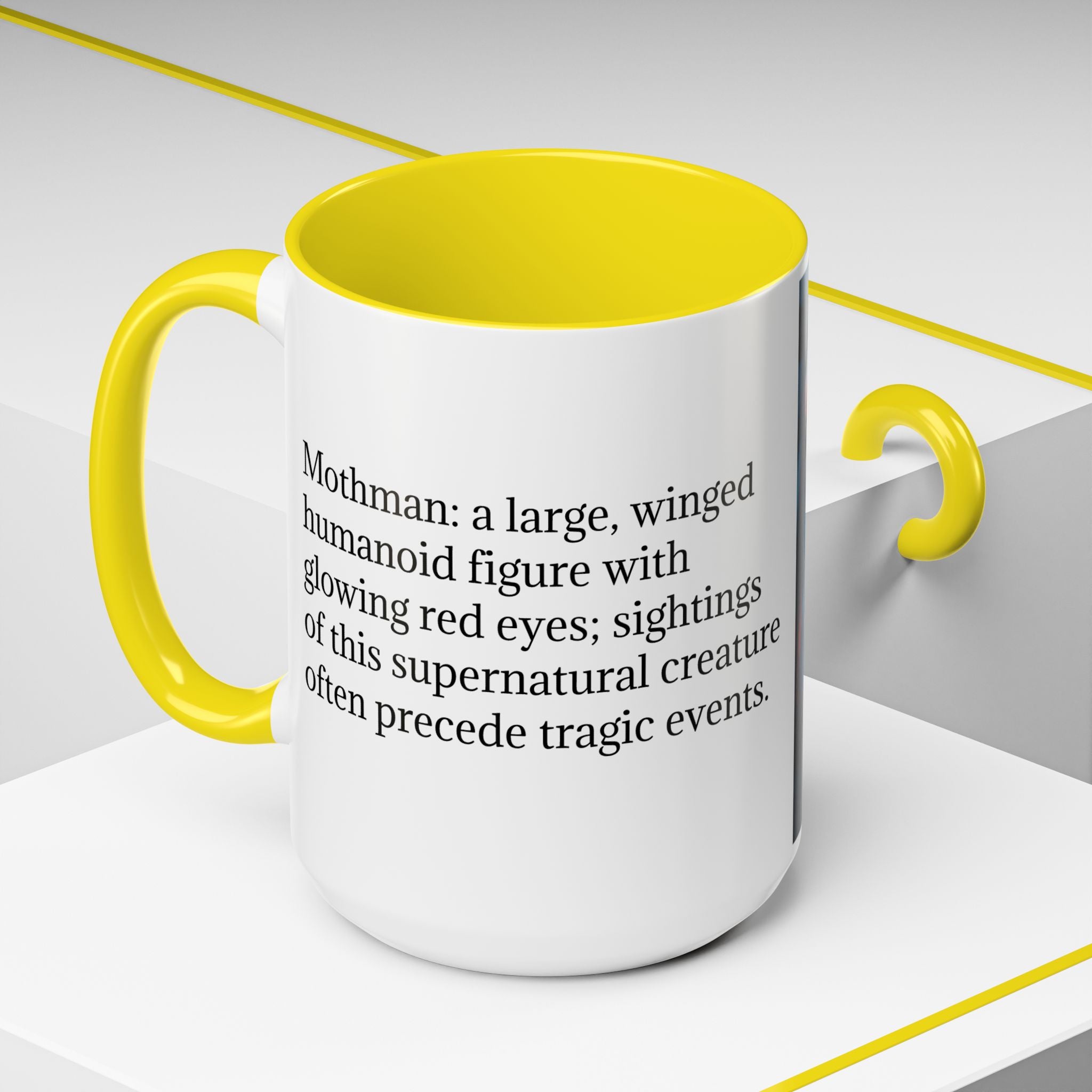 Mothman Coffee Mug: Supernatural Monster, Legendary Creature, Cryptid Gift (Bridge)