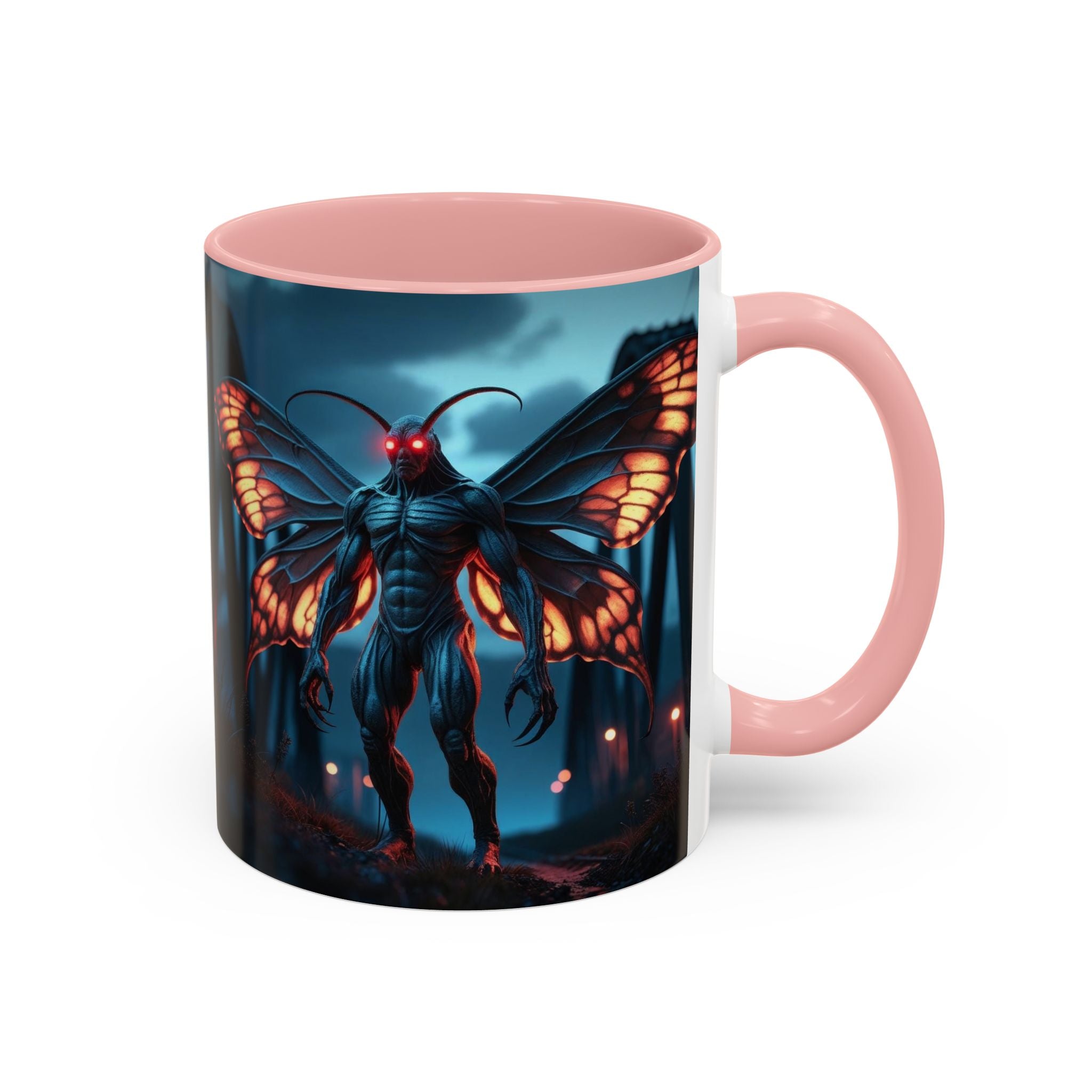 Mothman Coffee Mug: Supernatural Monster, Legendary Creature, Cryptid Gift (Bridge)