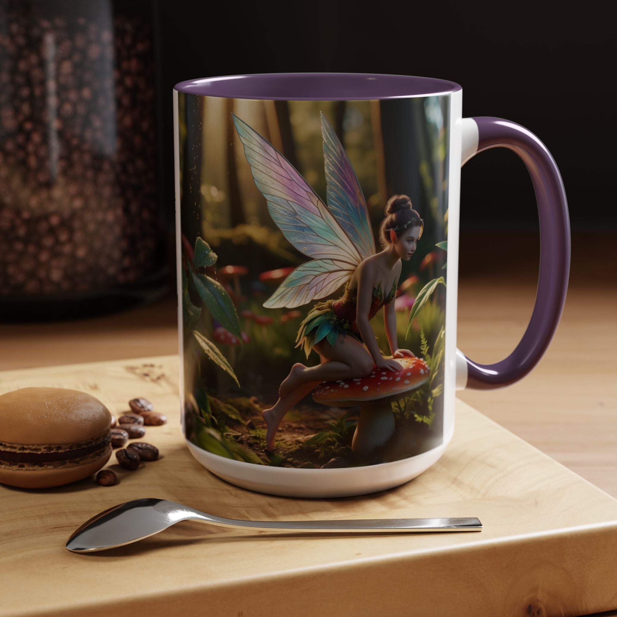 Fairy Coffee Mug: Whimsical Gift, Enchanted Toadstool Pixie Garden, Cottagecore Teacup