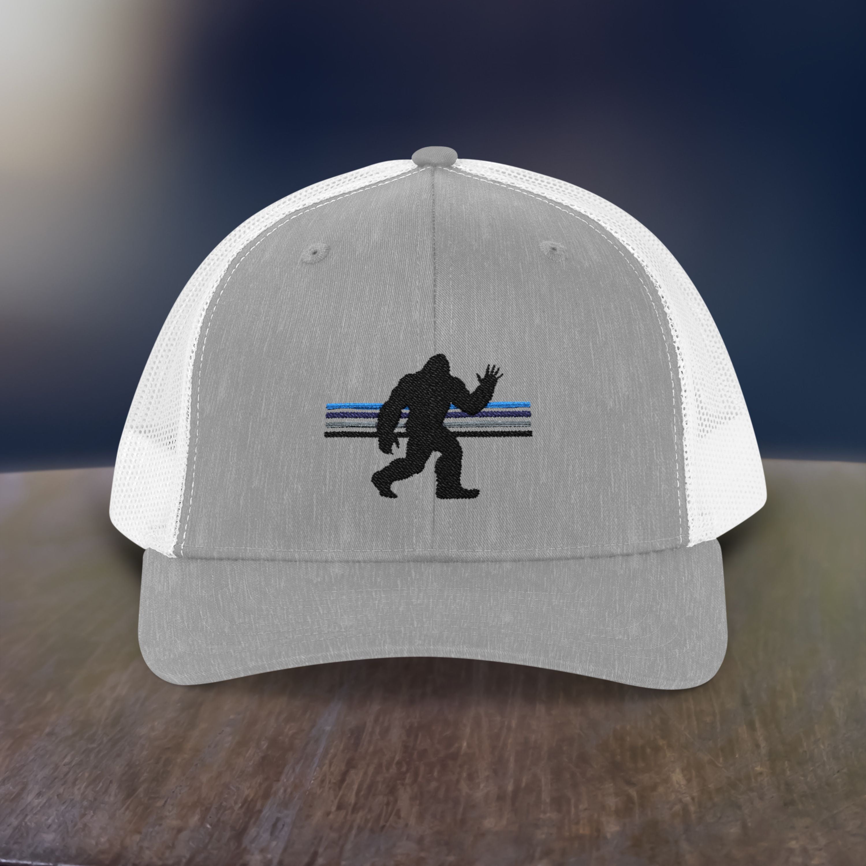 Bigfoot Baseball Cap: Sasquatch Trucker Hat, Custom Outdoor Gear, Snapback Hat