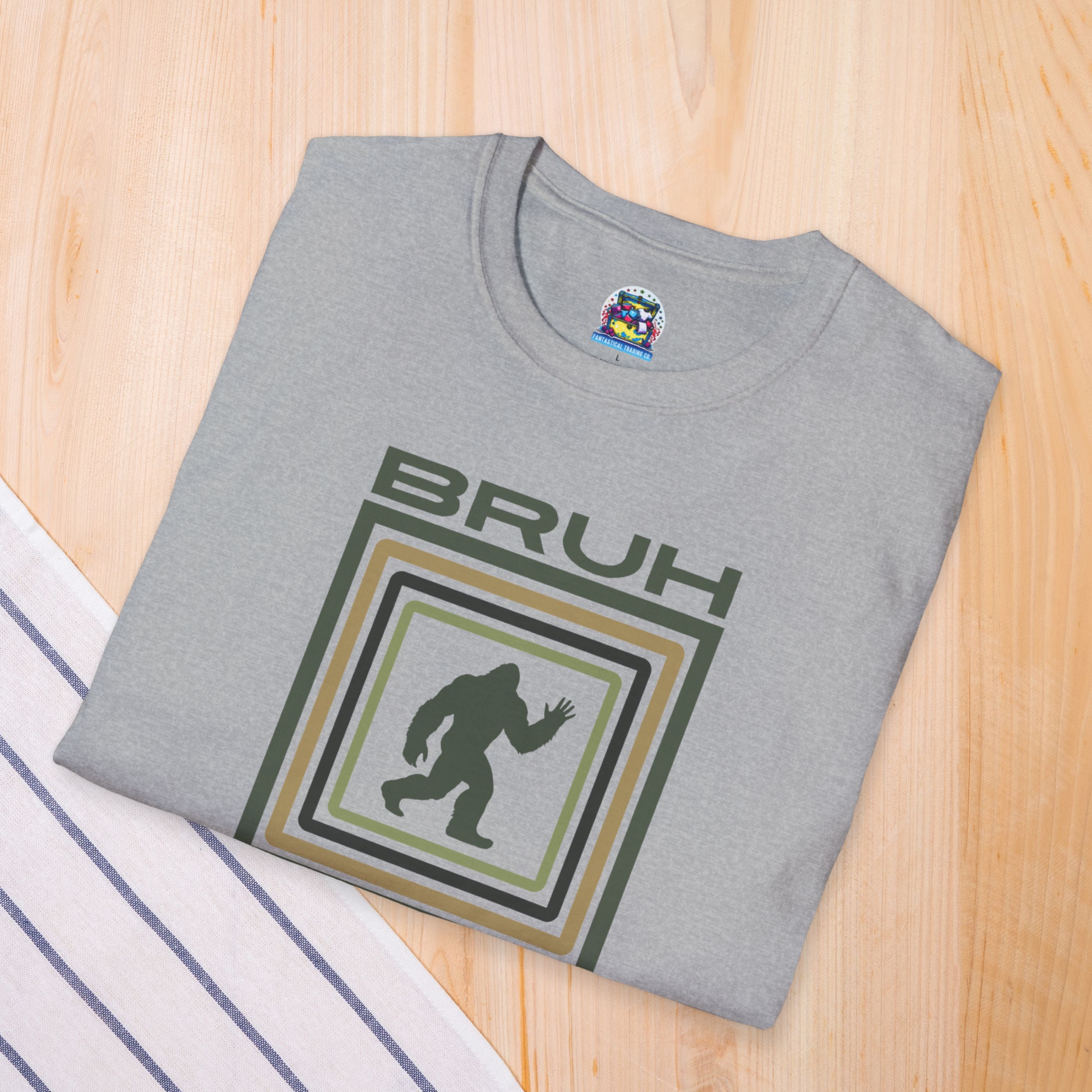 Bigfoot Graphic Tee: Sasquatch Shirt, Bruh, Mythical Cryptid, Soft Cotton T-Shirt