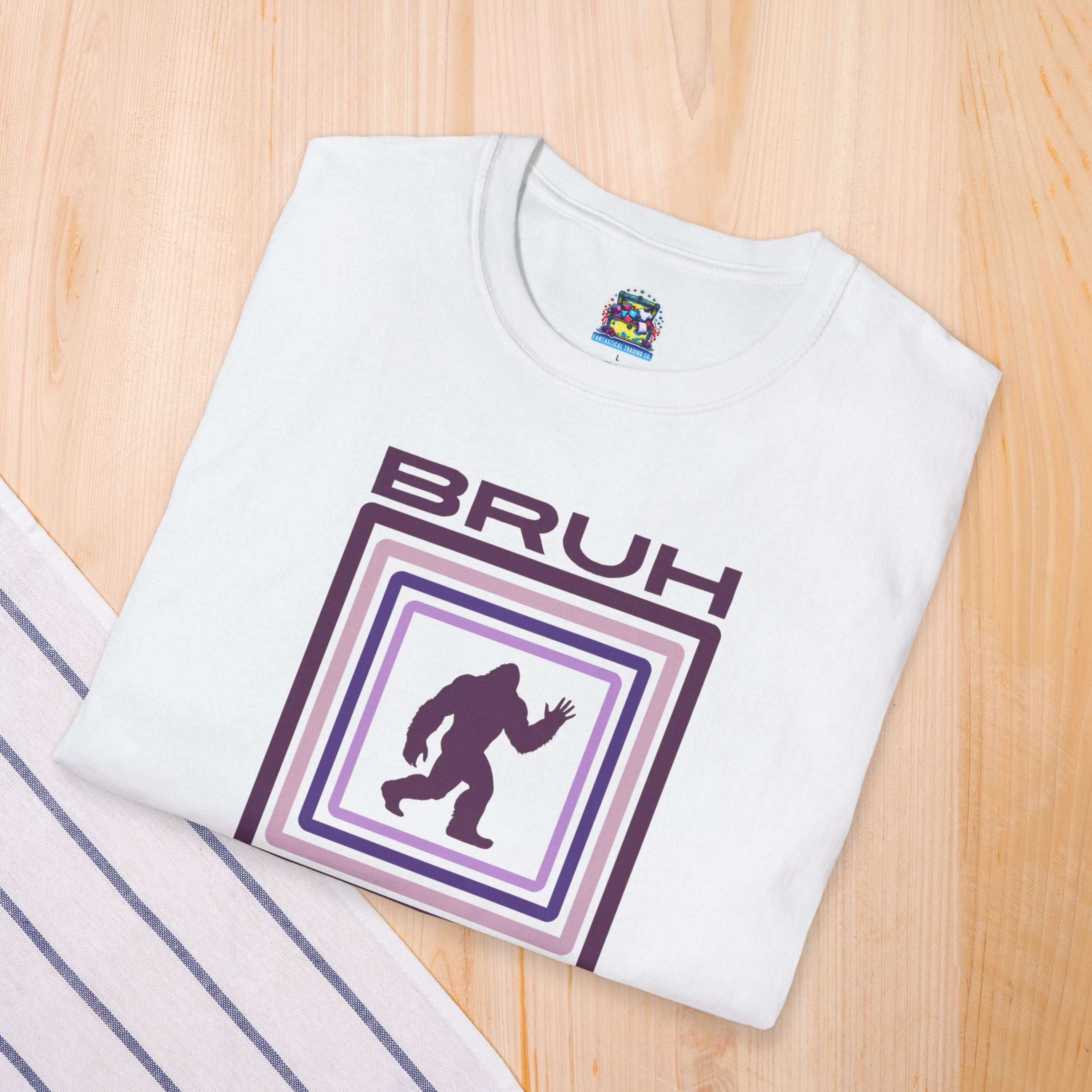 Bigfoot Shirt: Sasquatch Graphic Tee, Bruh, Mythical Creature, Soft Cotton T-Shirt