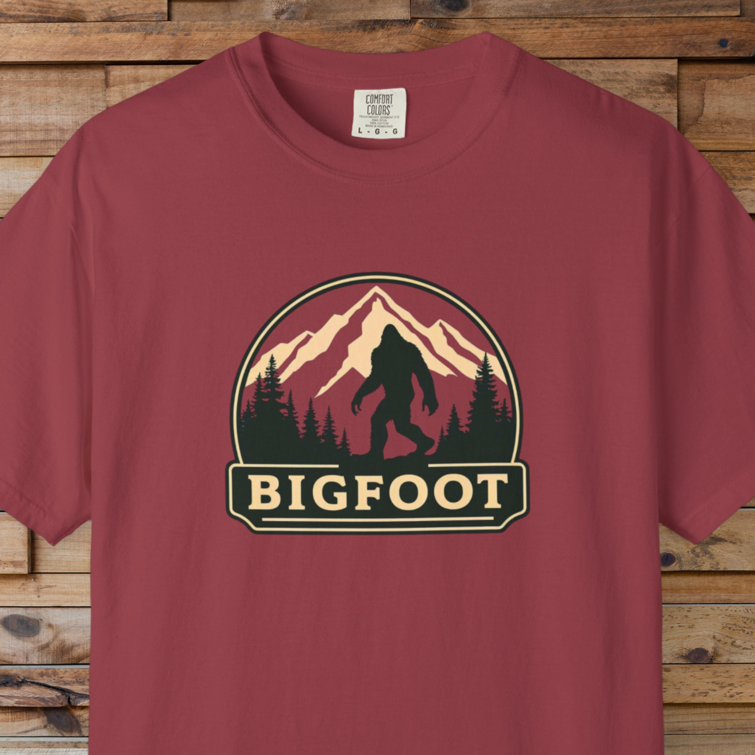 Sasquatch Camping TShirt | Bigfoot Graphic Tee, Comfort Colors®, Retro Hiking Shirt