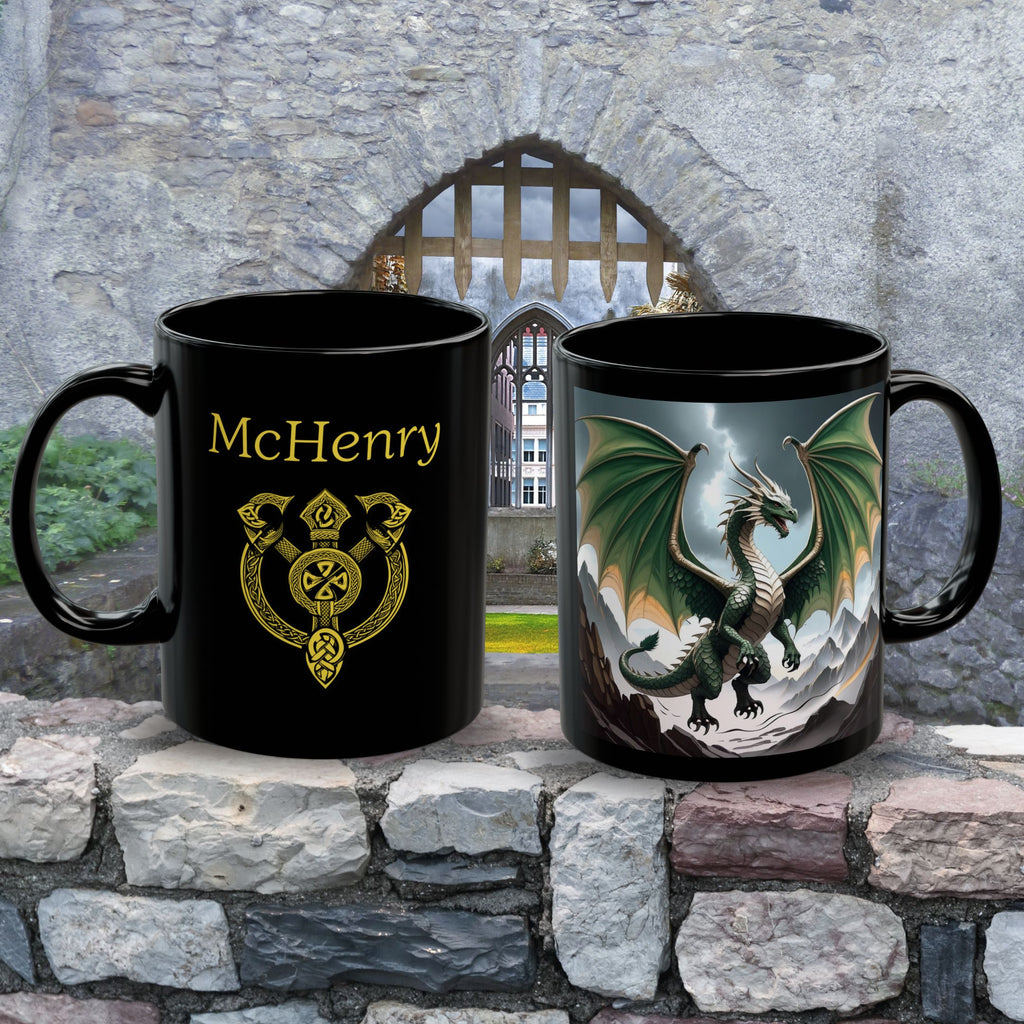 Customizable Dragon Coffee Mug: Personalized DnD Coffee Cup, Earth Drake