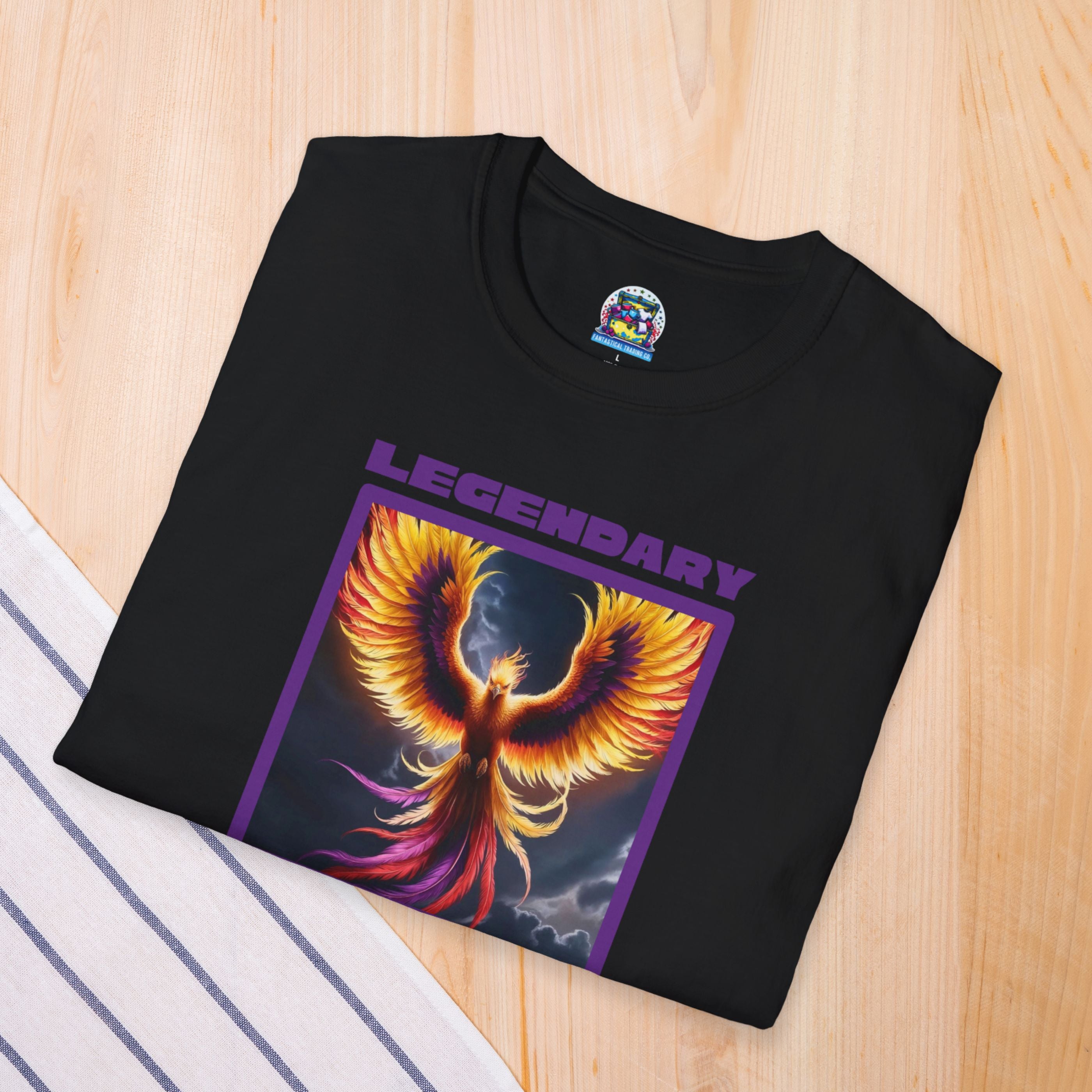 Phoenix Graphic Tee: Mythical Creature, Soft Cotton Shirt, Rise from the Ashes