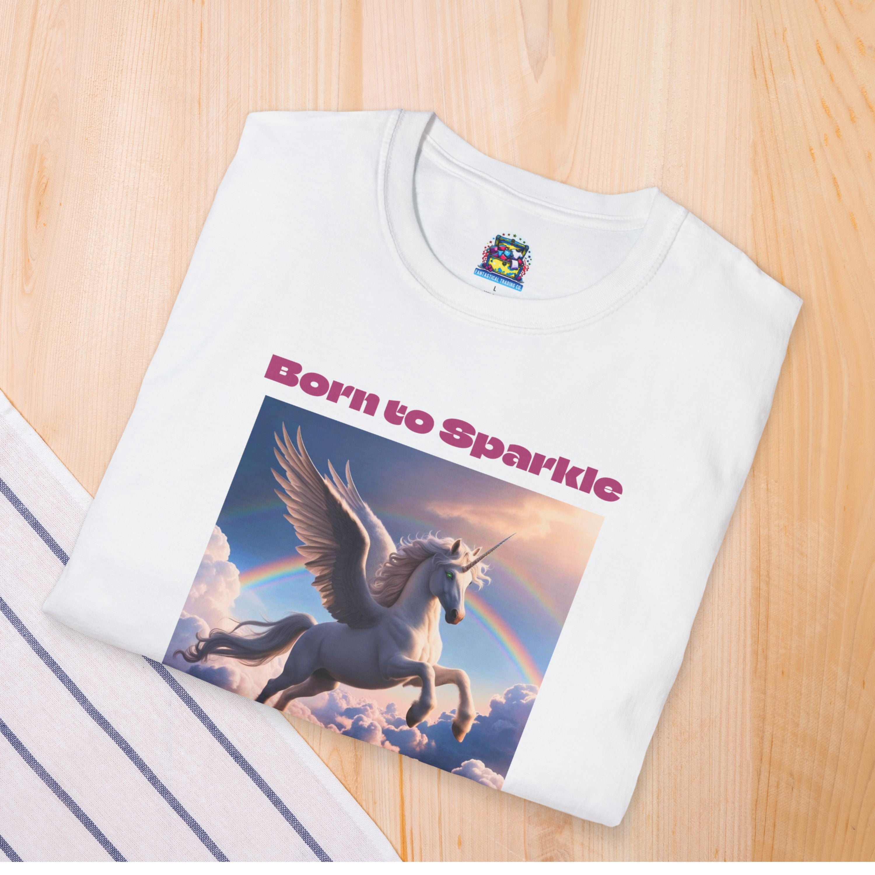 Unicorn Shirt: Legendary Alicorn Graphic Tee, Born to Sparkle, Mythical Creature